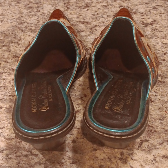 Vintage Donald J Pilner Western Couture Kogi Leather Mule Size 6.5 Med - Picture 6 of 9